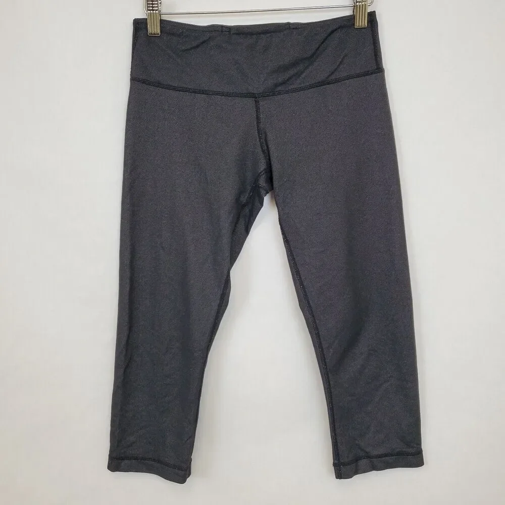 Lululemon Leggings Womens 4 Black Cropped Capri Mid Rise 20